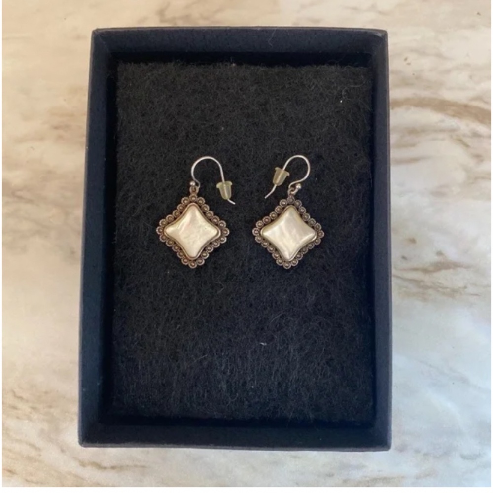 🪞 qvc sterling silver mother of pearl vintage inspired earrings matching set